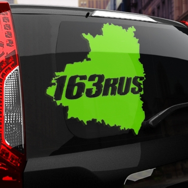 Наклейка 163 rus