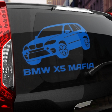 Наклейка BMW X5 МАФИЯ