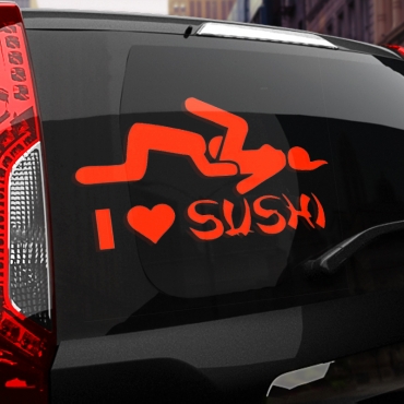 Наклейка I love sushi