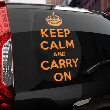 Наклейка Keep calm and carry on