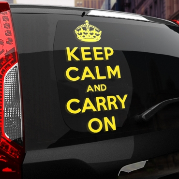 Наклейка Keep calm and carry on