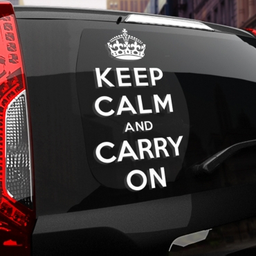 Наклейка Keep calm and carry on