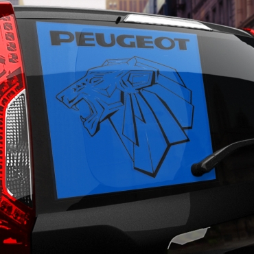 Наклейка Peugeot лев