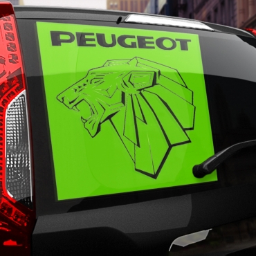 Наклейка Peugeot лев