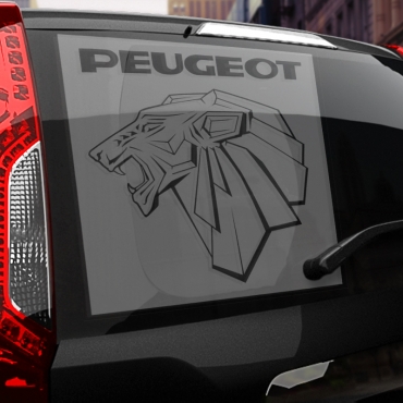 Наклейка Peugeot лев