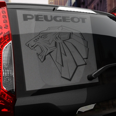 Наклейка Peugeot лев