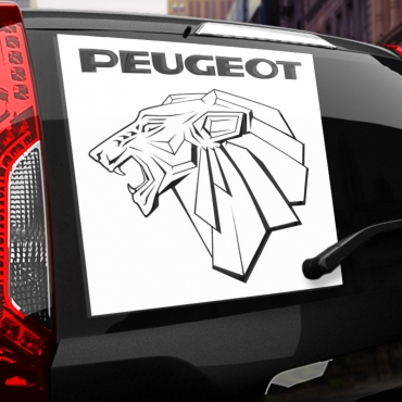 Наклейка Peugeot лев