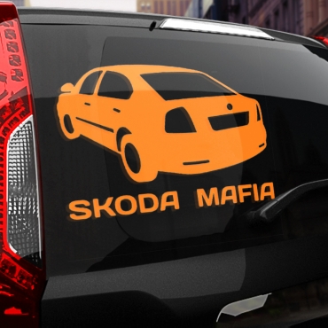 Наклейка SKODA МАФИЯ