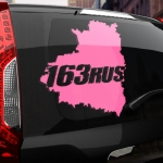 Наклейка 163 rus