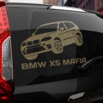 Наклейка BMW X5 МАФИЯ