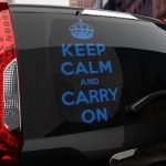 Наклейка Keep calm and carry on