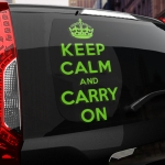 Наклейка Keep calm and carry on