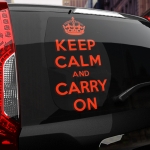 Наклейка Keep calm and carry on