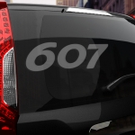 Наклейка Peugeot 607