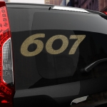 Наклейка Peugeot 607