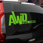 Наклейка Toyota AWD Full Time